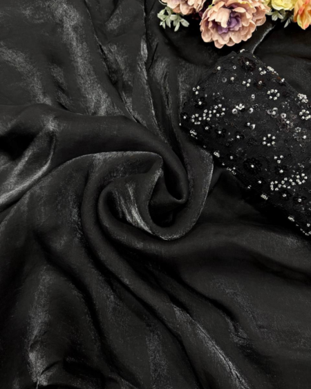 Designer Silk Saree - Sequin Work with Embellished Blouse