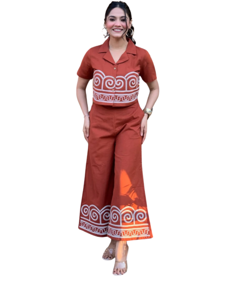 Laidback Luxe ? Embroidered Floral Dress with Printed Touch (L)