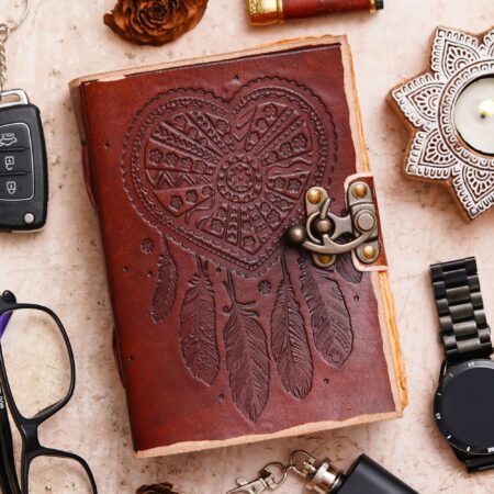 Vintage Handmade Genuine Leather Diary Journal | Premium Antique String Closure | 200 Handmade Unruled Pages DIARY-11