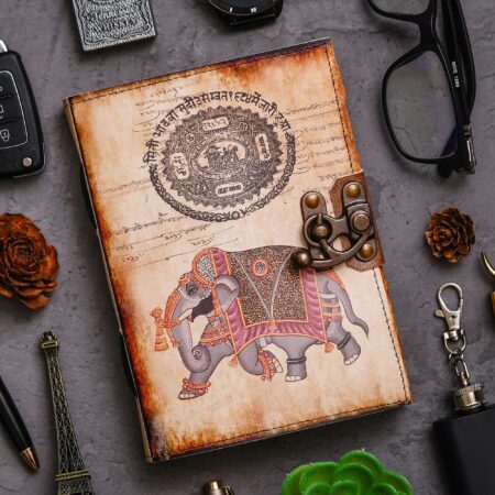 Vintage Handmade Genuine Leather Diary Journal | Premium Antique String Closure | 200 Handmade Unruled Pages DIARY-16