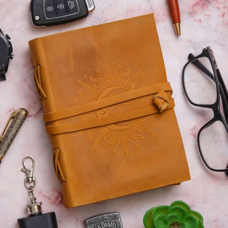 Handmade Printed Cardboard Journal Diary with Buckle Lock | 200 Pages Notepad For Men and Women DIARY-19
