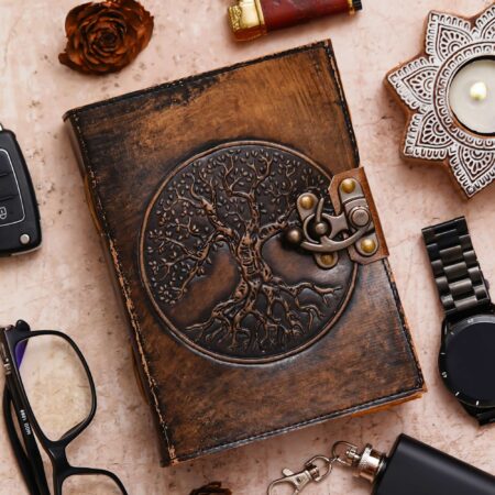 Vintage Handmade Genuine Leather Diary Journal | Premium Antique String Closure | 200 Handmade Unruled Pages DIARY-07