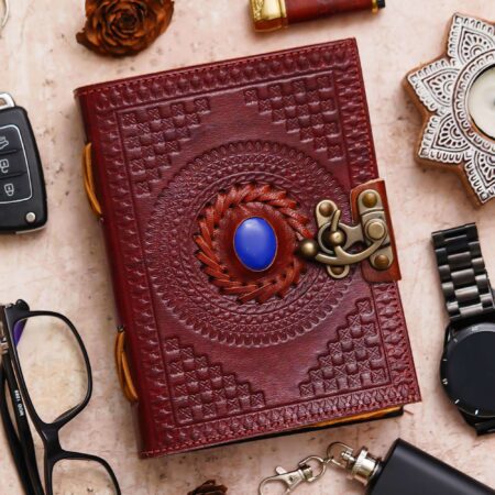 Vintage Handmade Genuine Leather Diary Journal | Premium Antique String Closure | 200 Handmade Unruled Pages DIARY-08